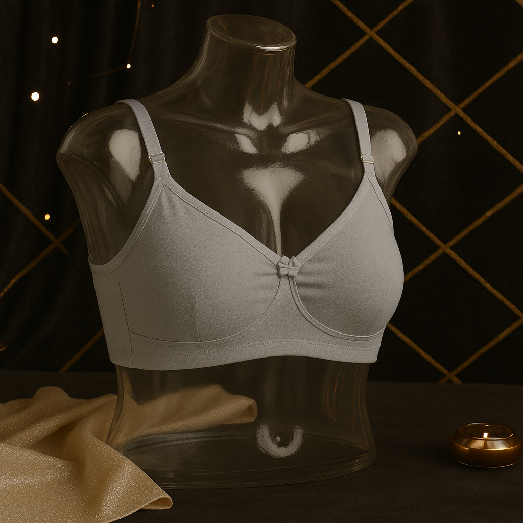 Flourish IMAGE-B High Quality 2-in-1 Non Padded Cotton jersey Bra with Free Invisible Straps – Soft, Pure, Comfortable & Full Coverage Non-Padded T-Shirt Bra