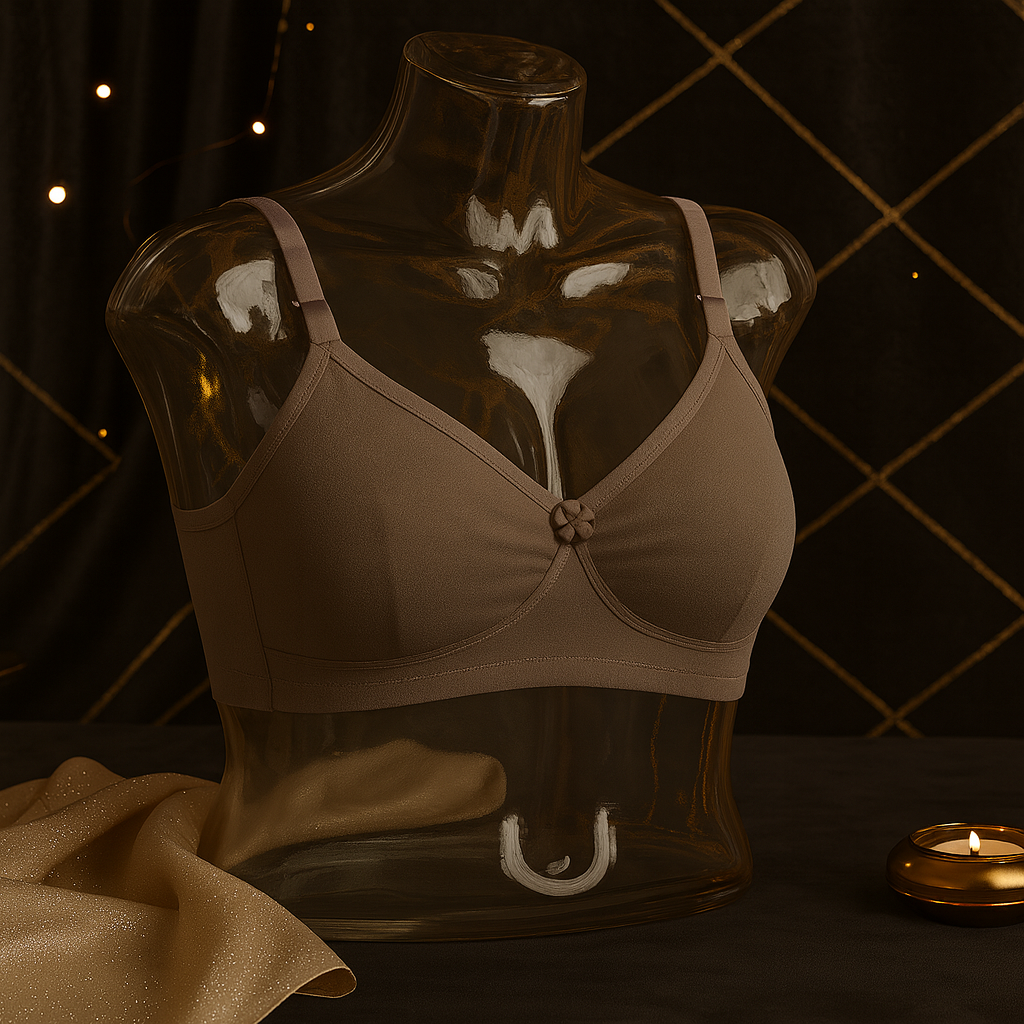 Flourish IMAGE-B High Quality 2-in-1 Non Padded Cotton jersey Bra with Free Invisible Straps – Soft, Pure, Comfortable & Full Coverage Non-Padded T-Shirt Bra