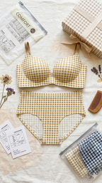 Shezaib The Signature Gingham Seamless Set