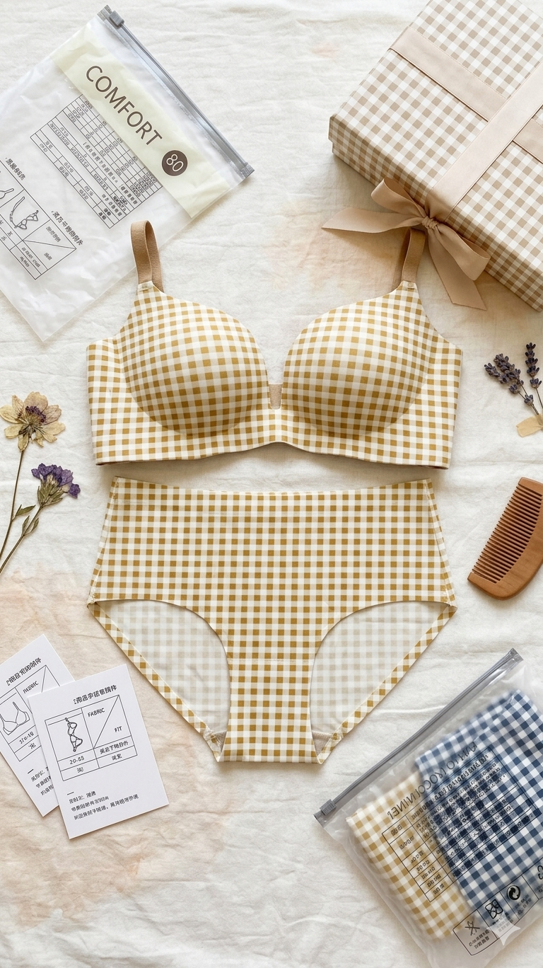Shezaib The Signature Gingham Seamless Set