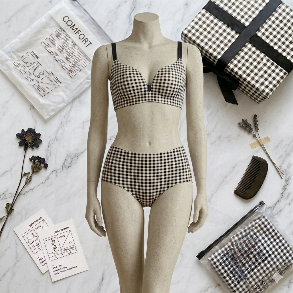 Shezaib The Signature Gingham Seamless Set