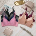 Shezaib Pack of 3 Light Padded Lace Bra– Comfortable Everyday Support Bra for Women