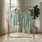Premium Luxury 2-Piece Short-Sleeve Lounge & Sleepwear Night Suit Set COR-9885
