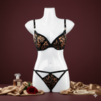Shezaib Wired Push-Up Leopard Print Bra & Panty Set – Bold, Padded & Wildly Confident 307