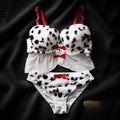 Wild Safari Leopard Plush Lingerie Set – Faux Fur & Mesh Babydoll-2305 Furr