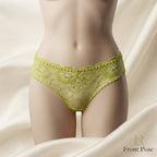 Pack Of 3 Women's Elegant Lace Panty with Beautiful Satin Bow Design, Stylish Floral Lace Detailing, Soft & Comfortable Ladies Underwear – 357