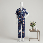 Premium Luxury 2-Piece Short-Sleeve Lounge & Sleepwear Night Suit Set COR-9810