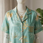 Premium Luxury 2-Piece Short-Sleeve Lounge & Sleepwear Night Suit Set COR-9885