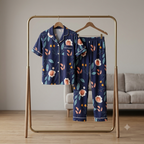 Premium Luxury 2-Piece Short-Sleeve Lounge & Sleepwear Night Suit Set COR-9810