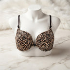 Leopard Print Front-Closure Push-Up Bra – Bold Style & Everyday Comfort -1501 Leopard