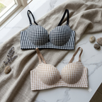 Pack of 2  Fashionable Deep U Push-Up Soft Support Bra 3D Shaping for Small Breasts Comic Bust Big Maker Soft Women's Underwear Seamless