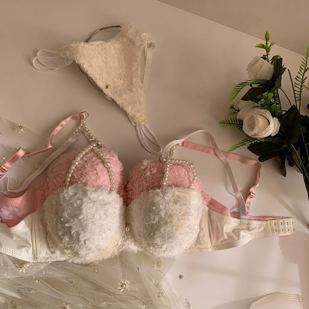 Women’s Padded Bra and Panty Set – Lace Lingerie Set -505
