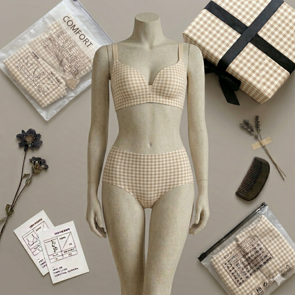 Shezaib The Signature Gingham Seamless Set