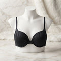 Pinstripe Front-Closure Push-Up Bra – Everyday Comfort & Seamless Style- 1501 Lining