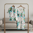 Premium Luxury 2-Piece Short-Sleeve Lounge & Sleepwear Night Suit Set COR-9888