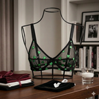 Women's Sheer Heart Mesh Bra – Non-Wired Non-Padded Full Net Bralette HRT- 001