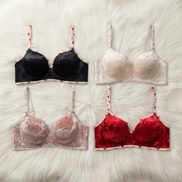 Super Thick 6cm Ultra Push Up Velvet Bra - Wireless Seamless  Bralette -21 Velvet BRA