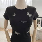 Women’s Butterfly Printed Casual T-Shirt 8507