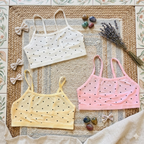 Shezaib  Pack of 3 Girls Soft Cotton Ribbed Training Bra Pack (Non-Padded)