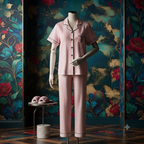 Women's Striped Button-Down Night Suit – Soft Half Sleeve Pajama Set | 2 Piece Sleepwear