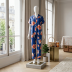 Premium Luxury 2-Piece Short-Sleeve Lounge & Sleepwear Night Suit Set COR-98812