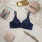 Shezaib Pack of 3 Light Padded Lace Bra– Comfortable Everyday Support Bra for Women