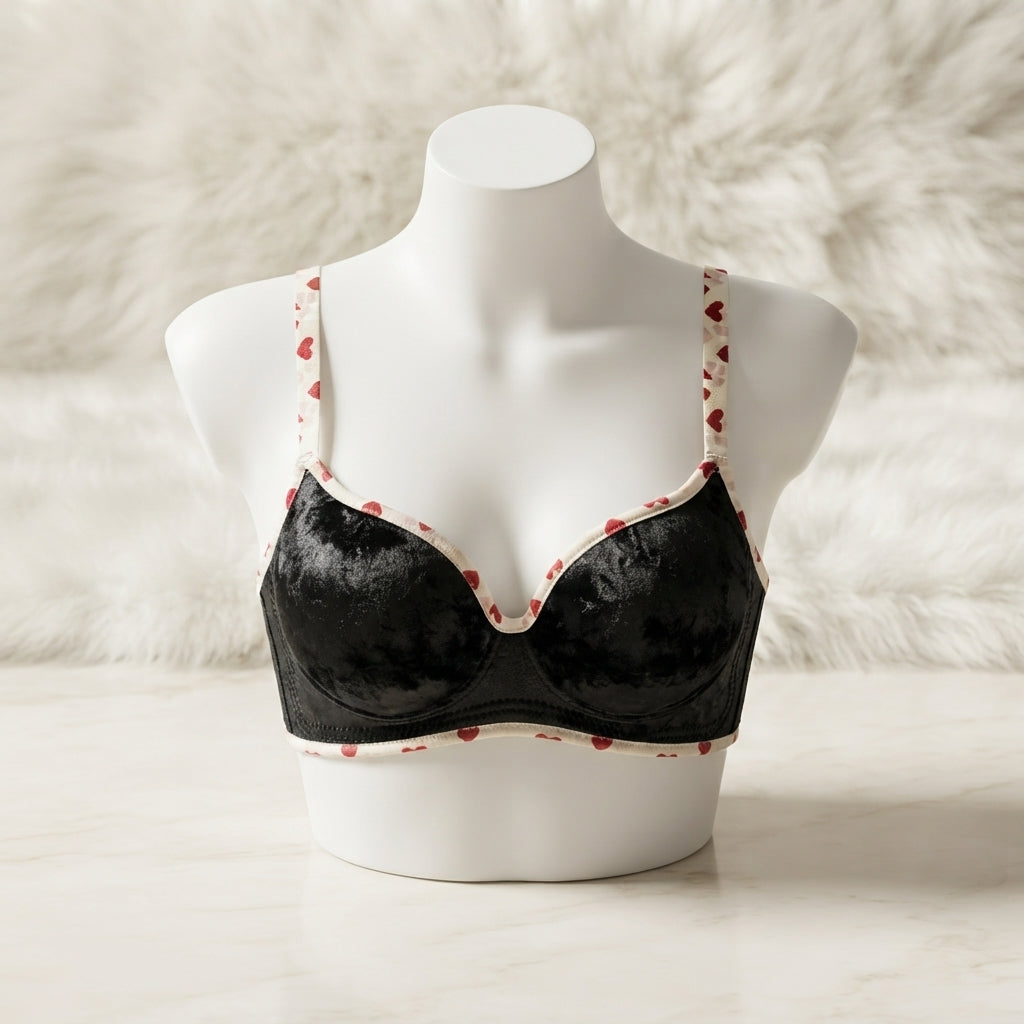 Super Thick 6cm Ultra Push Up Velvet Bra - Wireless Seamless  Bralette -21 Velvet BRA