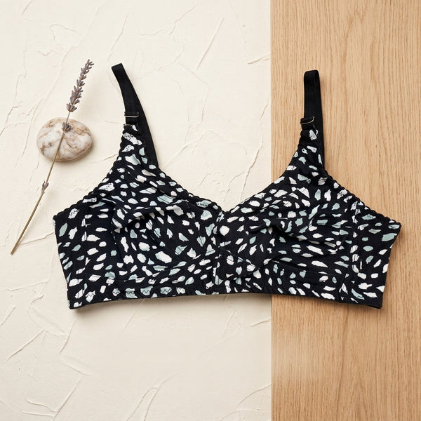 Printed Comfort Bra – Stylish Wireless Full Coverage Non Padded Bra for Women PB224