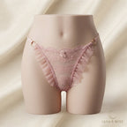 Pack Of 3 Women's Elegant Floral Lace Panty with Ruffle Frill Detailing, Soft Sheer Lace Fabric, Stylish Feminine Design, Comfortable Ladies Underwear & Beautiful Delicate Lingerie 351