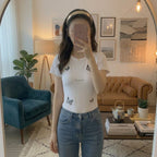 Women’s Butterfly Printed Casual T-Shirt 8507