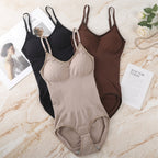 Seamless Tummy Control Bodysuit – Open-Bust Crotch Hook Sculpting Shaper-8026