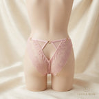 Pack Of 3 Women's Elegant Floral Lace Panty with Ruffle Frill Detailing, Soft Sheer Lace Fabric, Stylish Feminine Design, Comfortable Ladies Underwear & Beautiful Delicate Lingerie 351