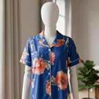 Premium Luxury 2-Piece Short-Sleeve Lounge & Sleepwear Night Suit Set COR-98812