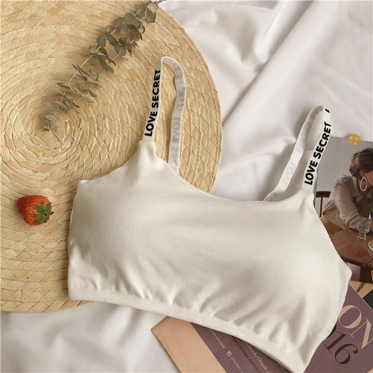Pack of 2 Fashion Casual Letter Printing Fitness Bra Breathable Sexy Seamless Back Hook Removable Padded Fitness Bra-1801
