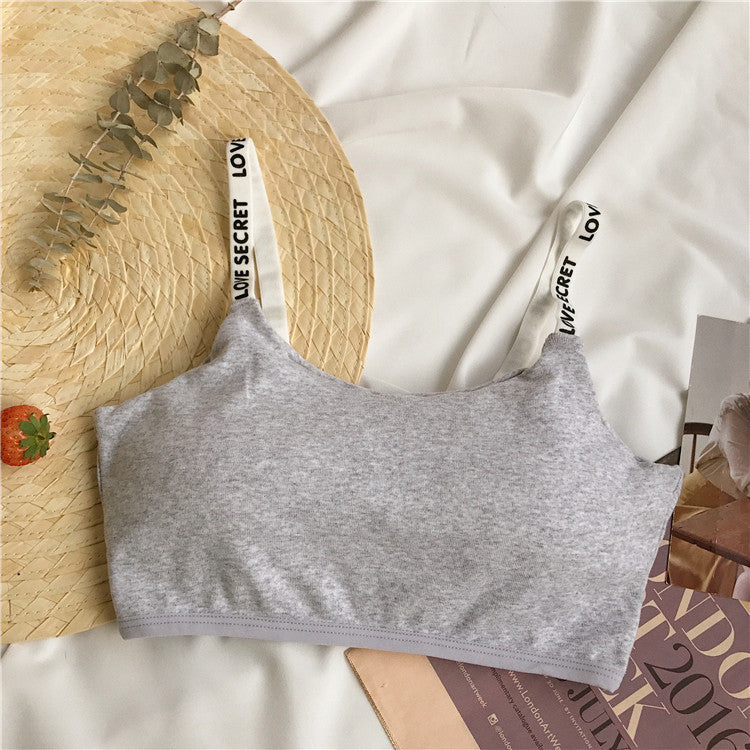 Pack of 2 Fashion Casual Letter Printing Fitness Bra Breathable Sexy Seamless Back Hook Removable Padded Fitness Bra-1801
