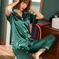 Shezaib Sexy Satin Silk Pajamas Set Sleepwear Soft Nightdress Homewear Silk Satin Pajamas Set 229