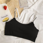 Pack of 2 Fashion Casual Letter Printing Fitness Bra Breathable Sexy Seamless Back Hook Removable Padded Fitness Bra-1801