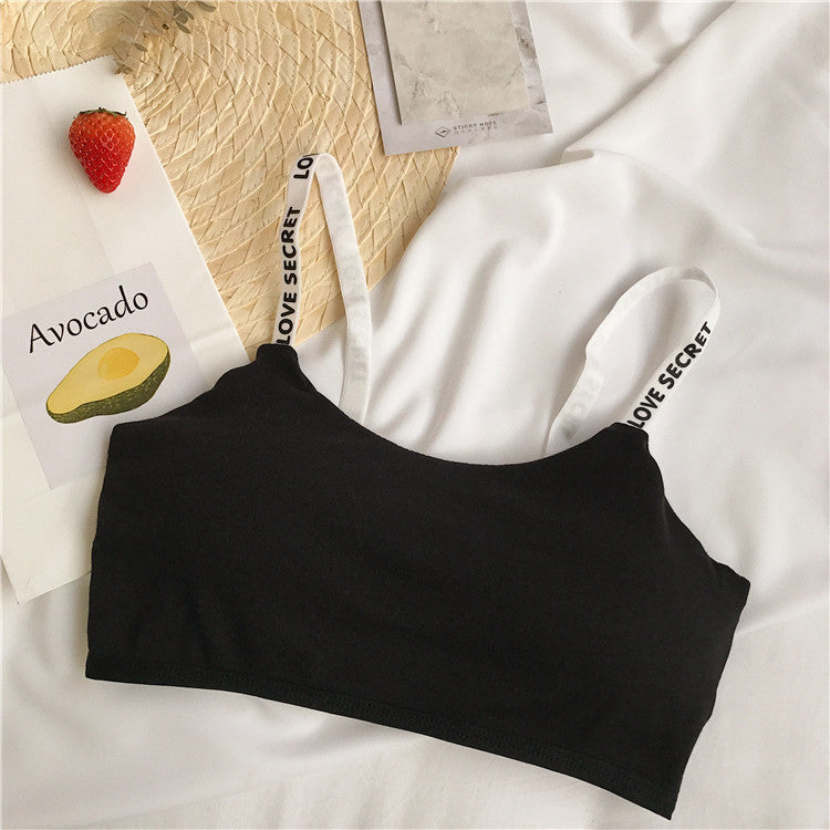 Pack of 2 Fashion Casual Letter Printing Fitness Bra Breathable Sexy Seamless Back Hook Removable Padded Fitness Bra-1801
