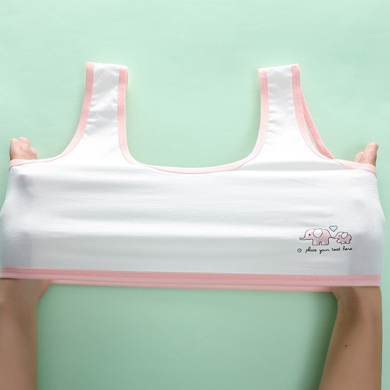 Shezaib Pack of 3 Teenage Cotton Bra Vest For Girls Non Padded Cartoon Vest Tank (8 to 16 Years)