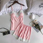 Shezaib 2 Pcs Bridal Short Non Padded Contrast Lace Embroidered Cute Nightwear