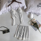 Shezaib 2 Pcs Bridal Short Non Padded Contrast Lace Embroidered Cute Nightwear