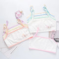 Pack Of 3 Teenage Cotton Bra Vest For Girls Steel-Free Bra Non Padded Cartoon Vest Tank