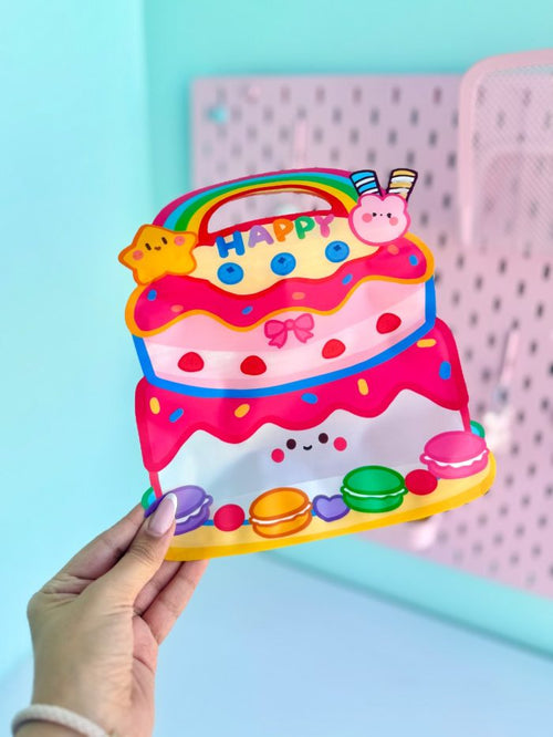 Cute Birthday Cake Gift Bag
