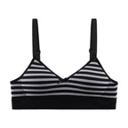 Pack of 2 Light Padded Soft T-Shirt Bras – Seamless Striped Everyday Comfort Set 807
