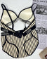 New Checkered Printed Light Padded Adjustable Straps Bra Panty set 1013