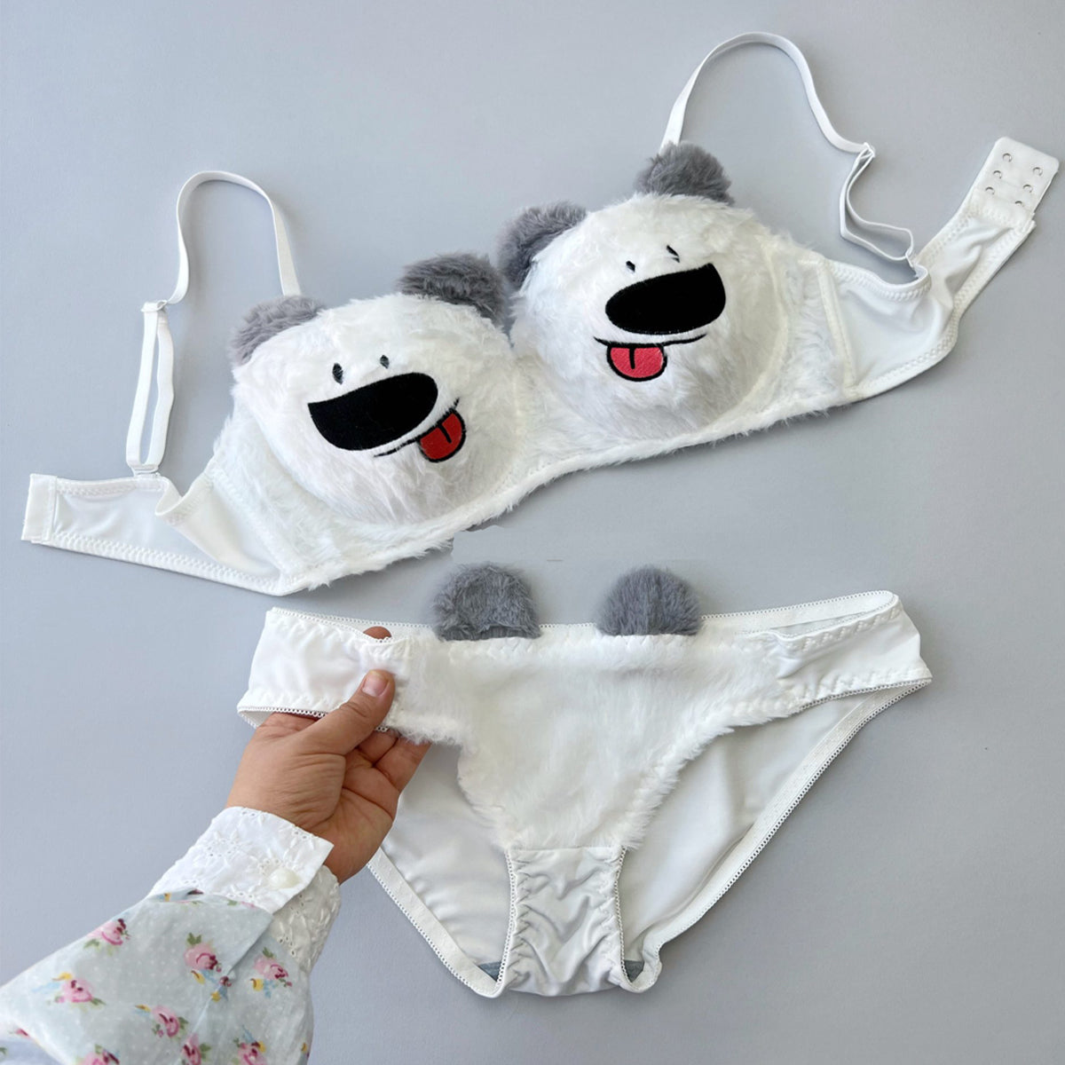 New High Quality Sexy Cute Kitty Anime Soft Plush Design Bra & Panty Set E05