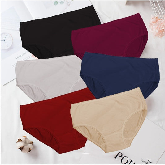 Flourish Combo Of 3 Plain 100% Cotton Panties For Women 517