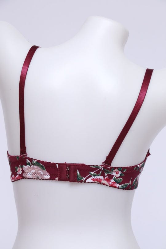 Shezaib Double Padded Wired and Push Up Flower Printed High Quality Adjustable Straps Back Closure Bra And Panty Set