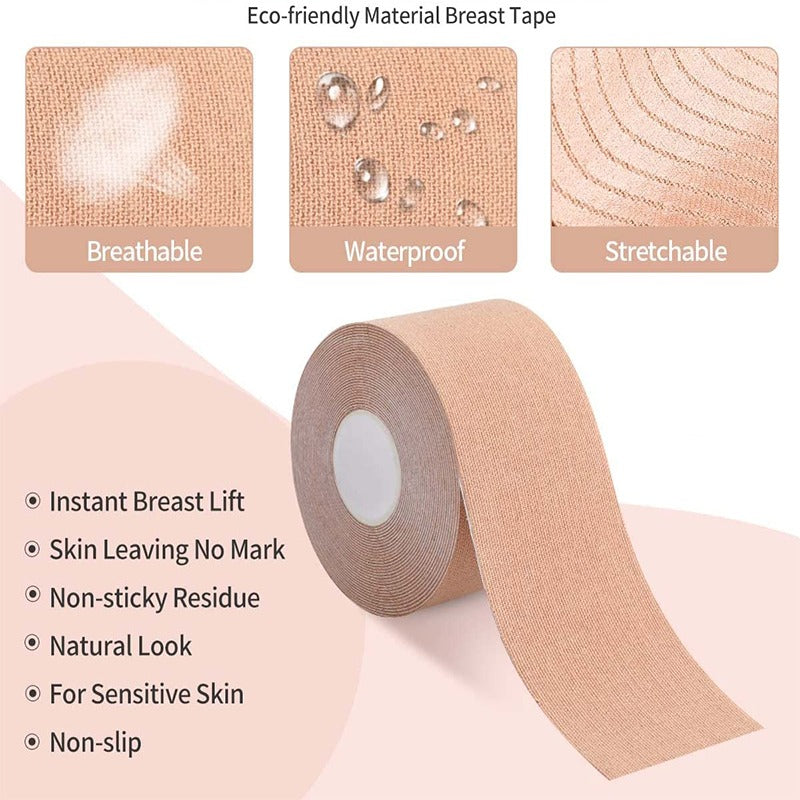 Women Instant Breast Lift Boob Tape Waterproof Body Tape Hypoallergeni –  Shezaib