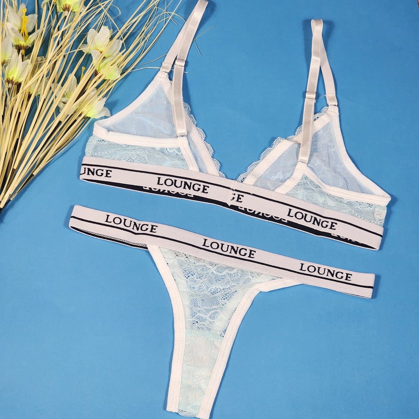 Shezaib New High Quality Adjustable Straps See Through Net T-Thong Bikini Set